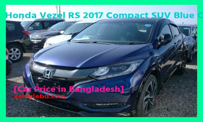 Honda Vezel RS 2017 Compact SUV Blue Car Price in Bangladesh picture hd