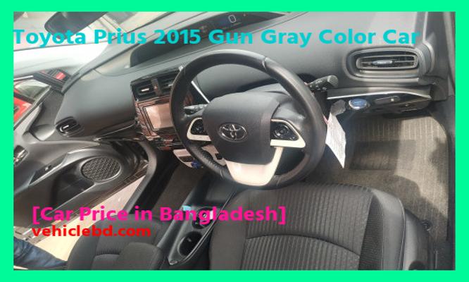 Toyota Prius 2015 Gun Gray Color Car Price in Bangladesh image hd