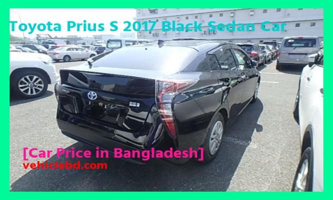 Toyota Prius S 2017 Black Sedan Car Price in Bangladesh image hd