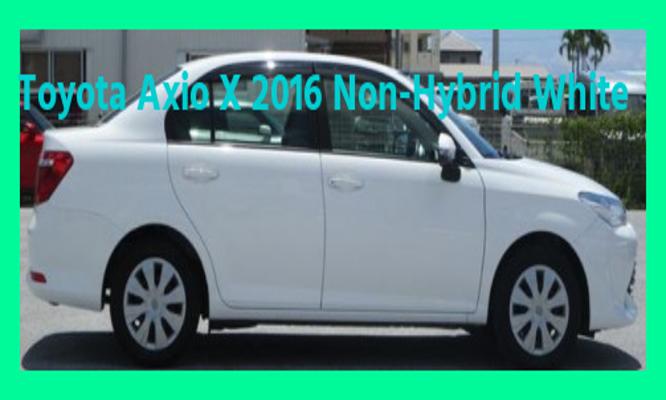 Toyota Axio X 2016 Non-Hybrid White Price in Bangladesh full review