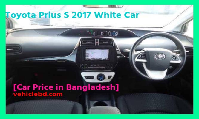 Toyota Prius S 2017 White Car Price in Bangladesh full review
